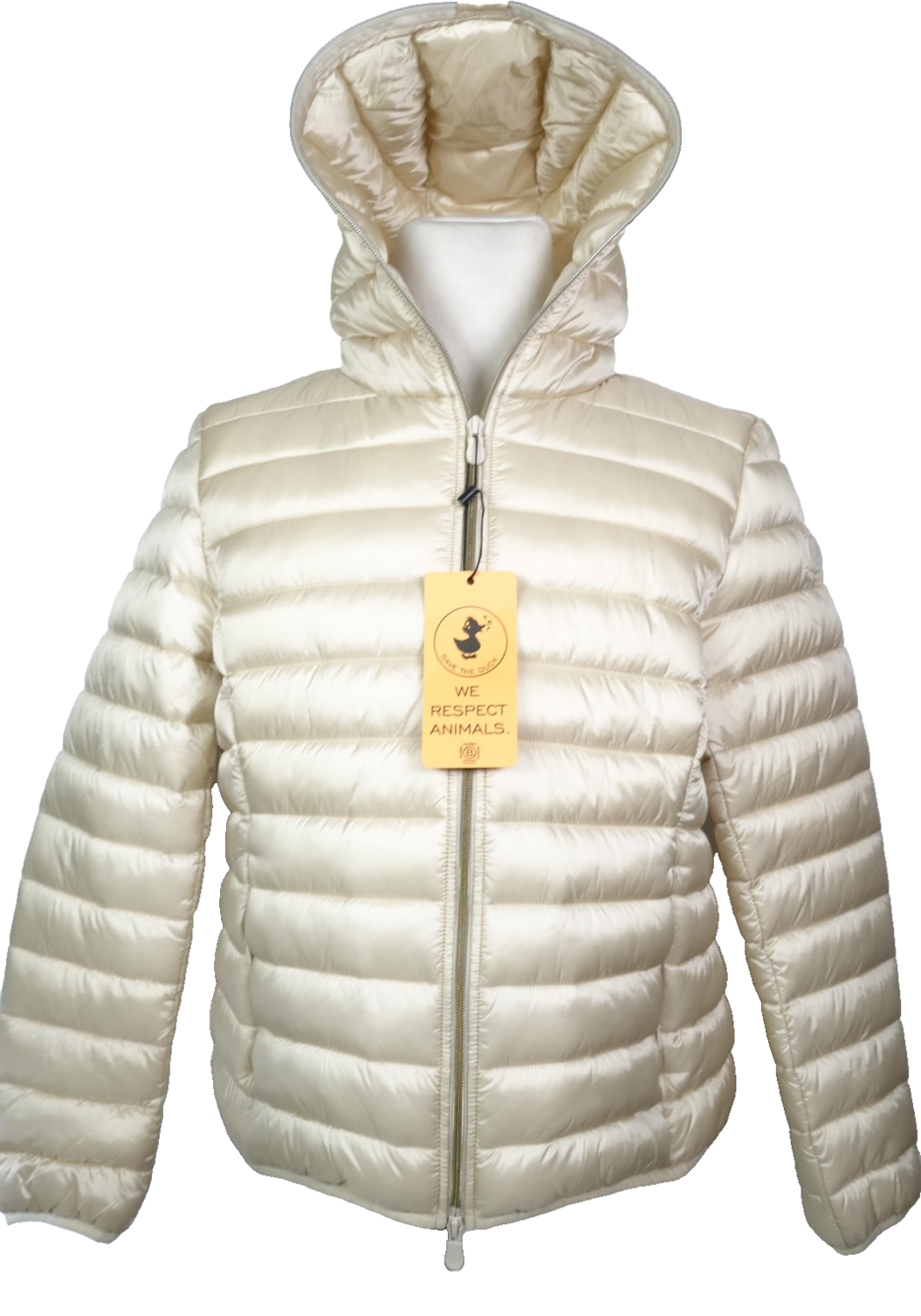 Save The Duck Puffer Jacket  Women Size XL Hooded Plumtech Vegan Water Repellent